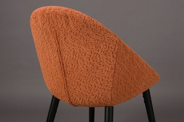 Sedia da pranzo arancione in imbottito Fenna – Dutchbone