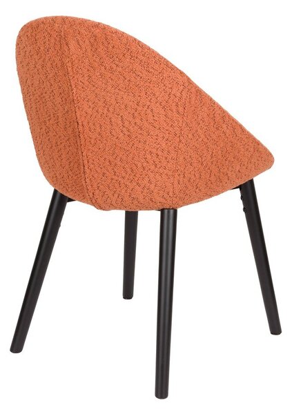 Sedia da pranzo arancione in imbottito Fenna – Dutchbone