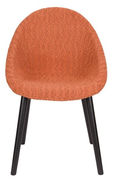 Sedia da pranzo arancione in imbottito Fenna – Dutchbone