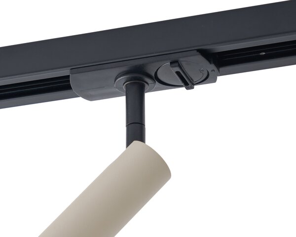 Faretto moderno beige e nero per sistema a binario monofase - Iconic Ivy