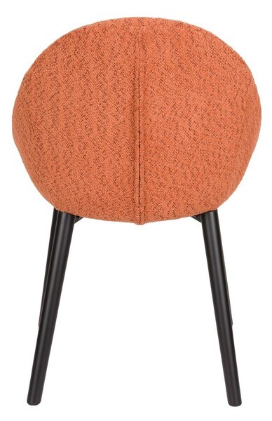 Sedia da pranzo arancione in imbottito Fenna – Dutchbone