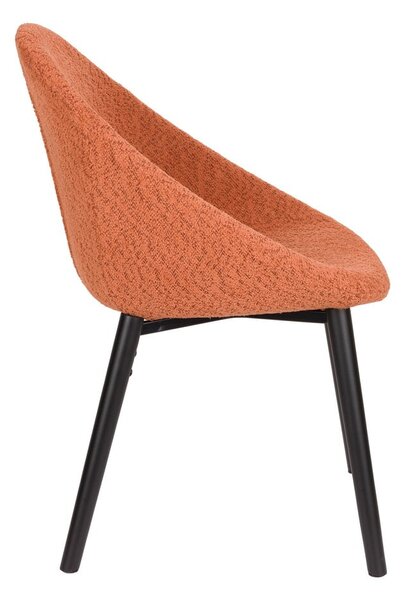 Sedia da pranzo arancione in imbottito Fenna – Dutchbone