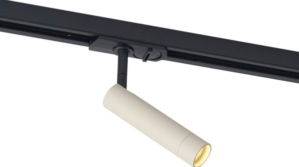 Faretto moderno beige e nero per sistema a binario monofase - Iconic Ivy