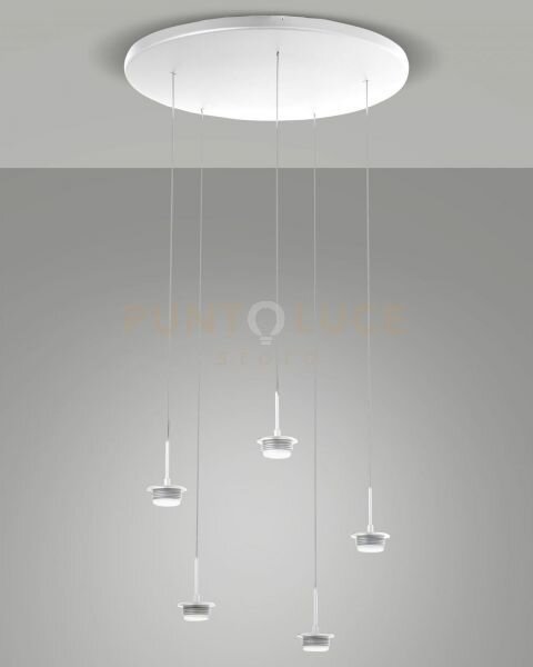 3804-49-102 montatura bianca completa tonda cct 2700k - 3000k - 400
