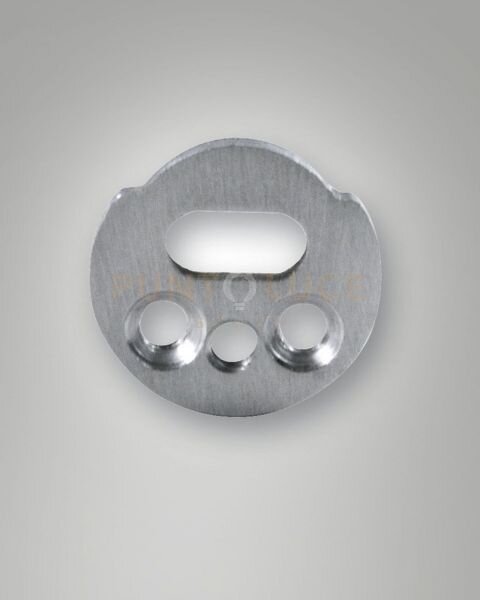 6404-50-003 tappo piatto alluminio anodizzato naturale con foro