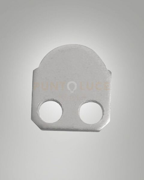 6407-50-002 tappo piatto alluminio anodizzato naturale l.16mm senza