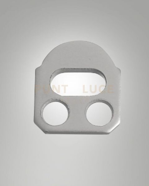6407-50-001 tappo piatto alluminio anodizzato naturale l.16mm con foro