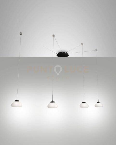 Arabella sospensione bianca 4 luci spostabile a led 3000k - 32w - 3