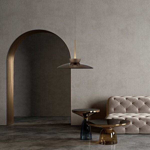 Lampada a sospensione PURE, PURE Moon, dimmerabile, Bronzo / Ottone anticato, Soggiorno, Vetro, Moderno