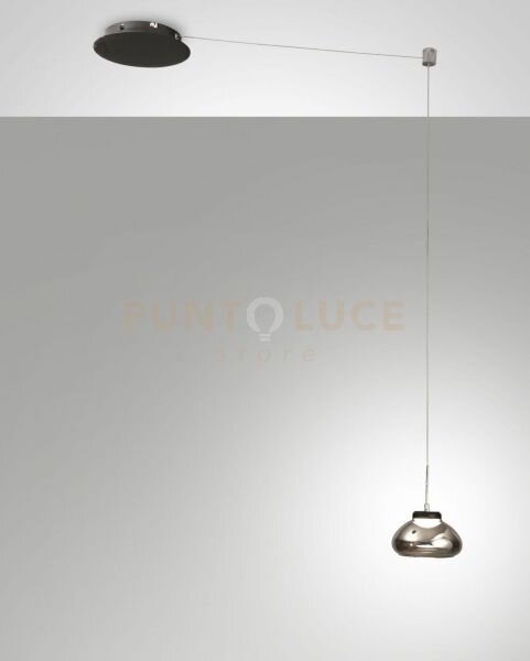 Arabella sospensione fume' 1 luce a led 3000k - 8w - 750 lm, spost