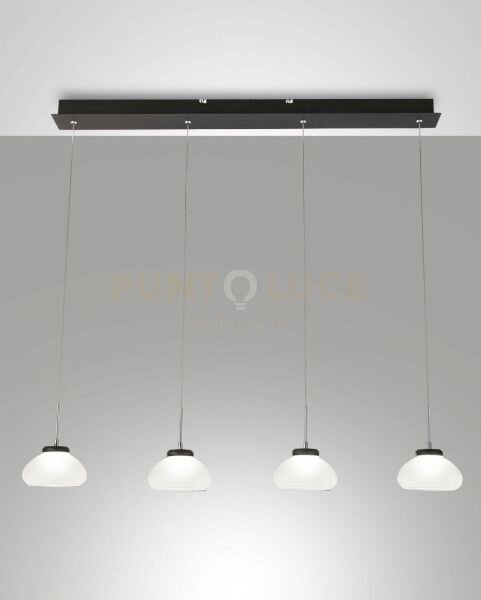 Arabella sospensione bianca 4 luci rettangolare a led 3000k - 32w -