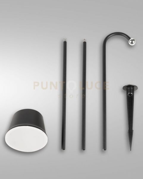 Armanda kit garden nero a led 3w 3000k 320lm dimmerabile e orientab