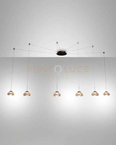 Arabella sospensione ambra 6 luci a led 3000k - 48w - 4530 lm dimme