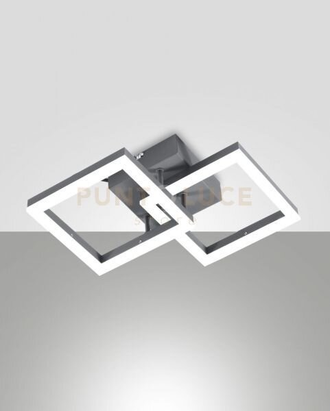 Bard applique antracite 2 luci a led 3000k - 21w - 2160 lm dimmerabile