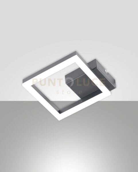 Bard applique antracite 1 luce 3000k - 11w - 1080 lm, 17cm dimmerabile