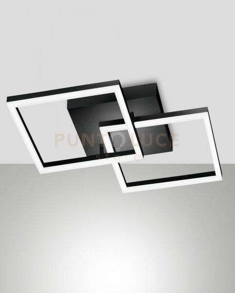 Bard applique nera 2 luci a led 3000k - 39w - 3880 lm dimmerabile