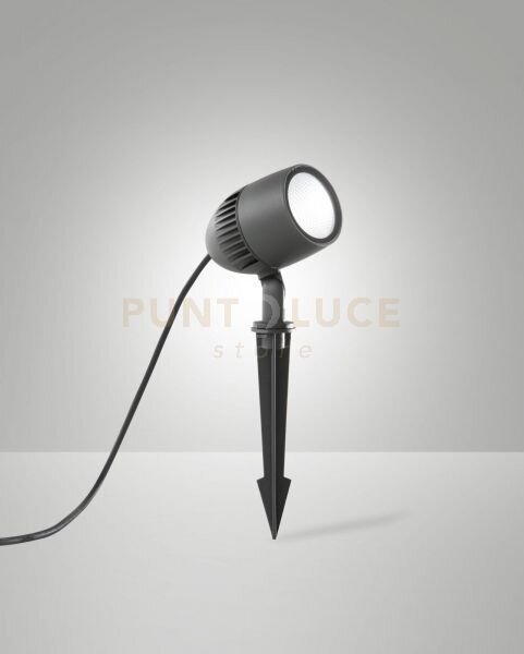 Boris luce con picchetto da giardino grigio scuro a led 8w 3000k 700lm