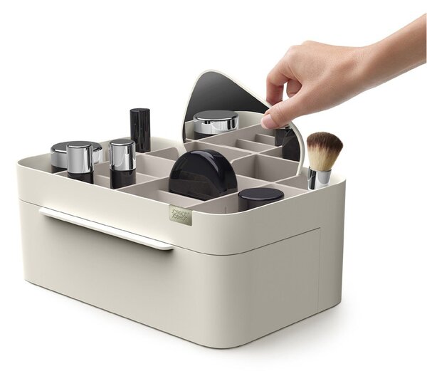 Organizer da bagno beige in plastica per cosmetici Viva – Joseph Joseph