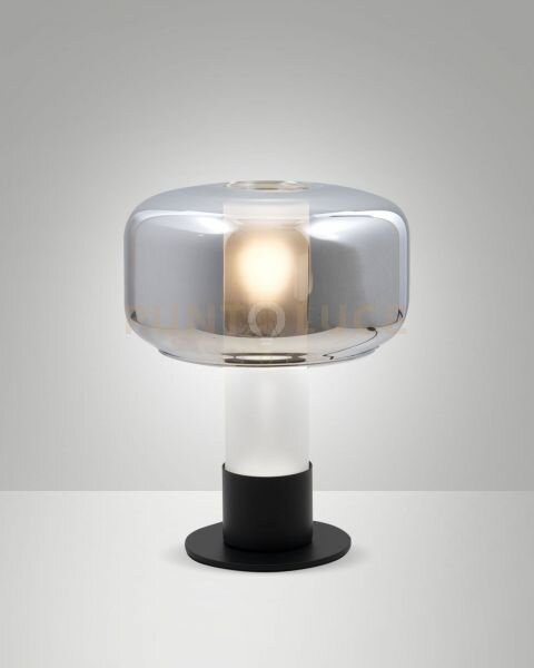 Flick lampada da tavolo fume' 1 luce attacco e14 dimmerabile