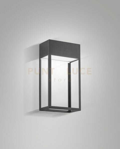 Edo applique a led 20w 3000k 2396lm da esterno grigio scuro
