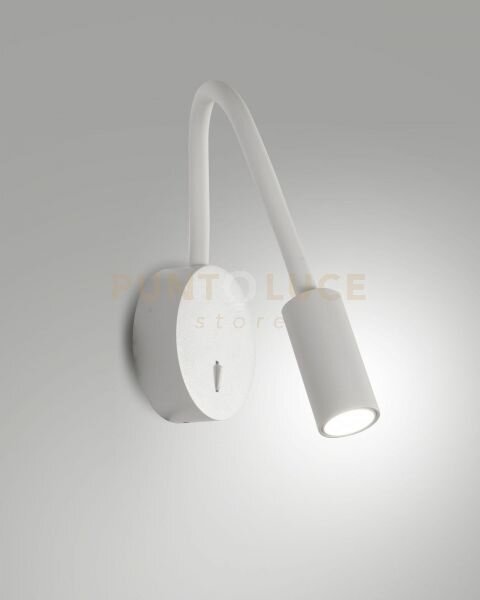 Flux applique bianco orientabile e flessibile a led 3000k 374lm 3,1w