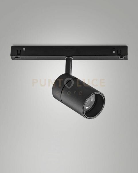 Ermes spot 48v nero 2700k 770lm 10w 14°on/off per sistema binario
