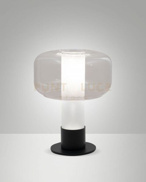 Flick lampada da tavolo trasparente 1 luce attacco e14 dimmerabile