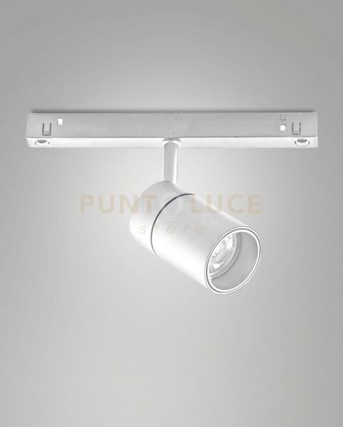 Ermes spot 48v bianco 2700k 770lm 10w 14°on/off per sistema binario
