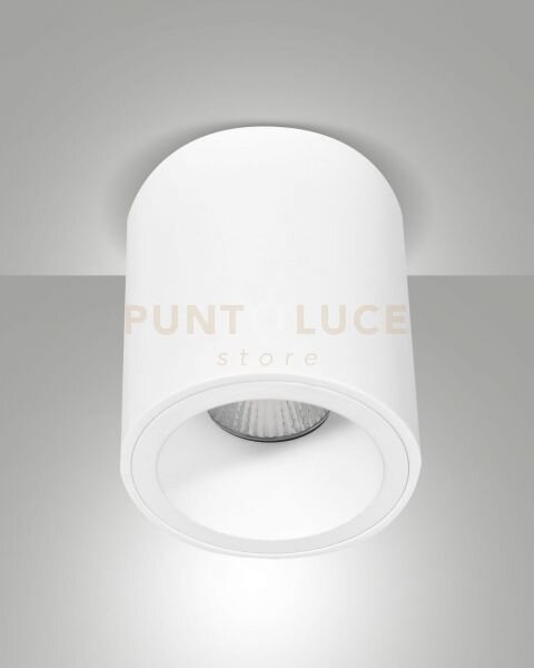 Guamo plafoniera tonda bianca 1 luce attacco gu10 d.9cm