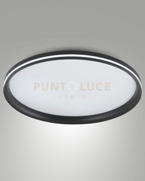 Isy plafoniera led nera d.55cm a led cct 2700k - 3200k - 4000k- 6