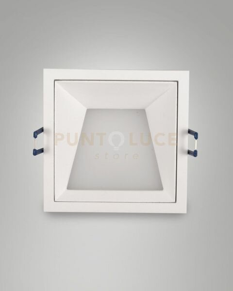 Kris faretto incasso quadrato asimmetrico bianco 3000k 930lm 8w dim