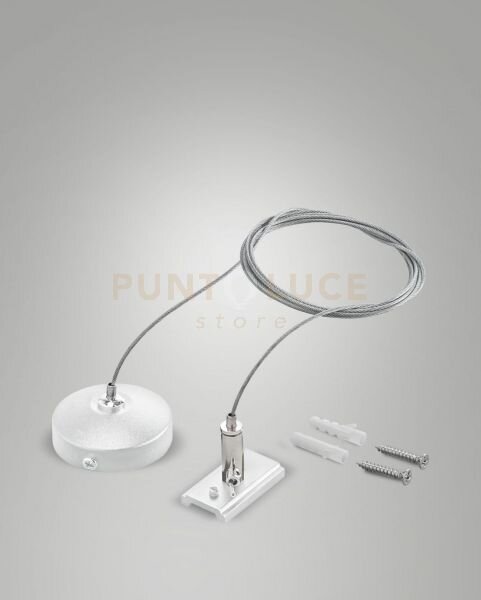 Kit sospensione l.200cm per binario 48v bianco track 2,74