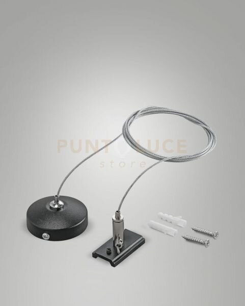 Kit sospensione l.200cm per sistema binario h2,74cm 48v nero