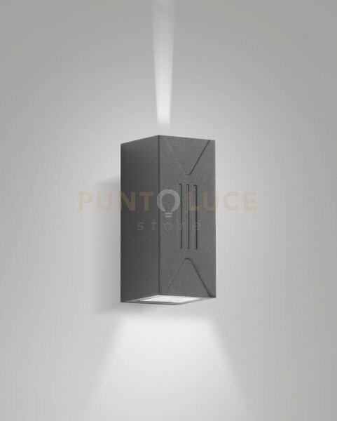 Luly applique grigio scuro da esterno a led 6w 3000k 500lm ip65 dop