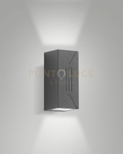 Luly applique grigio scuro da esterno a led 6w 3000k 500lm ip65 dop