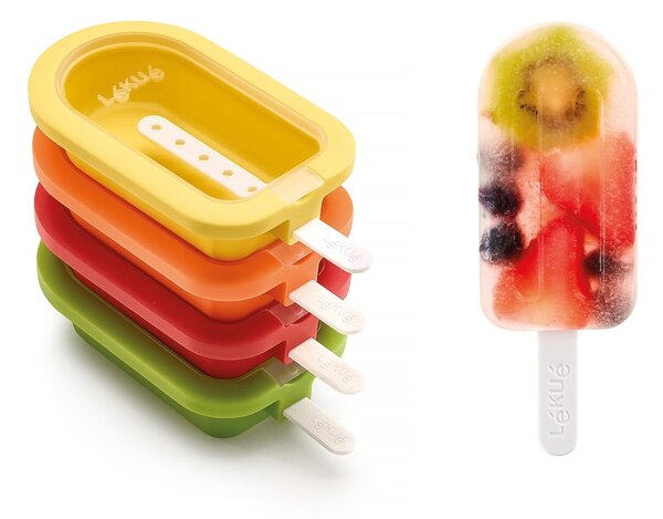 Set di stampi per ghiaccioli in silicone 4 pz – Lékué
