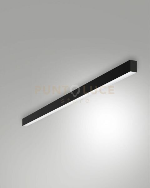 Millet plafoniera nera a led 3000k 3380lm 23w prismatic ip40 100cm