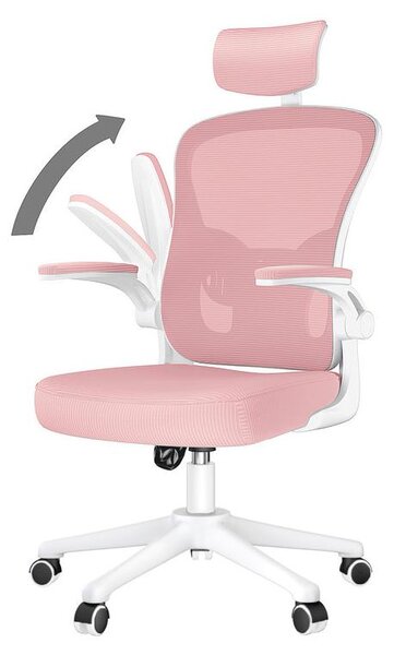 Sedia da ufficio ergonomica, sedia da scrivania regolabile in altezza, sedia da scrivania con braccioli ribaltabili, sedia girevole, sedie da ufficio con funzione oscillante, fino a 150 kg