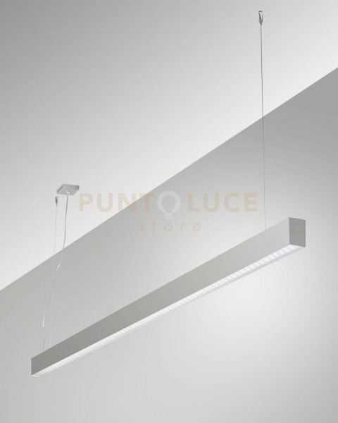 Millet sospensione alluminio 3000k 3380lm 23w prismatic on/off ip4