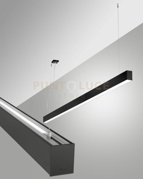 Millet sospensione doppia emissione nera a led 3000k 3380+1290lm 23