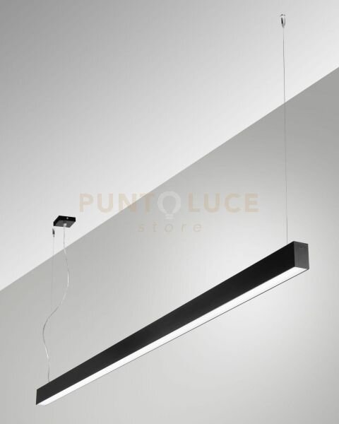 Millet sospensione nera 3000k 3380lm 23w opale on/off ip40 100cm