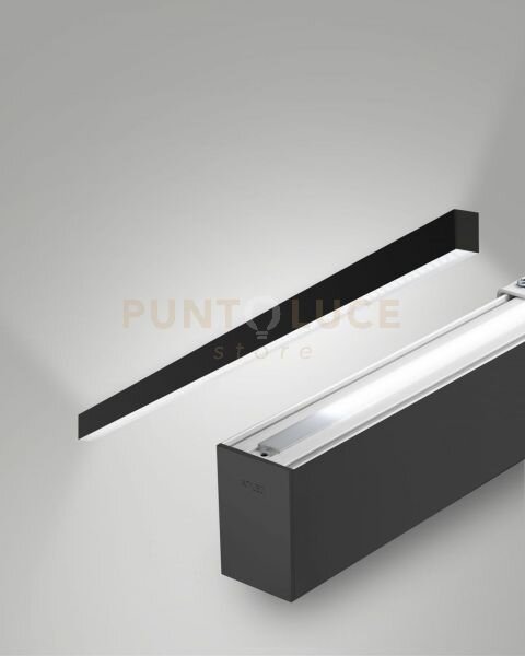 Millet profilo da parete doppia emissione nero prismatic on/offi ip