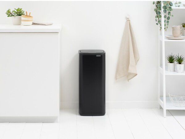 Cestino per la spazzatura nero opaco in acciaio touch 30 l Bo Touch – Brabantia