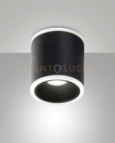Paca plafoniera 2 luci nera d.9cm a led 13w 3000k 848 + 486lm