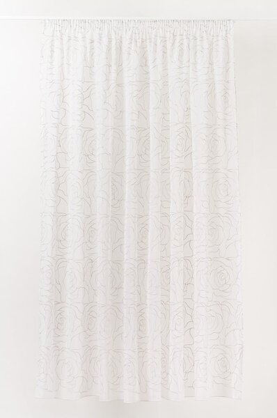 Tenda sottile bianca/grigia 140x245 cm Amanda – Mendola Fabrics