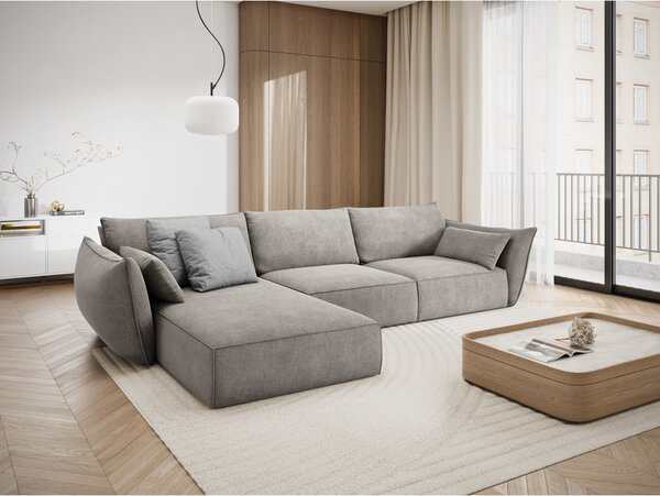 Divano angolare grigio chiaro (angolo sinistro) Vanda - Mazzini Sofas