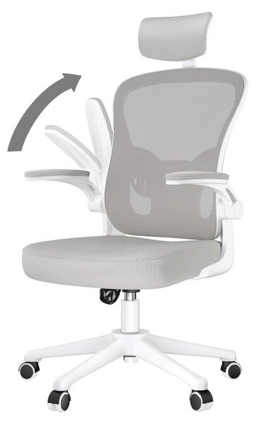 Sedia da ufficio ergonomica, sedia da scrivania regolabile in altezza, sedia da scrivania con braccioli ribaltabili, sedia girevole, sedie da ufficio con funzione oscillante, fino a 150 kg