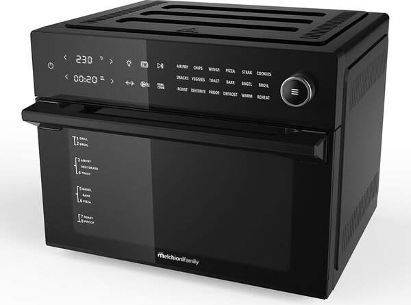 Melchioni Friggitrice ad Aria Capacit 30 Litri Potenza 1800 Watt con Display Touch e Timer - 118340032