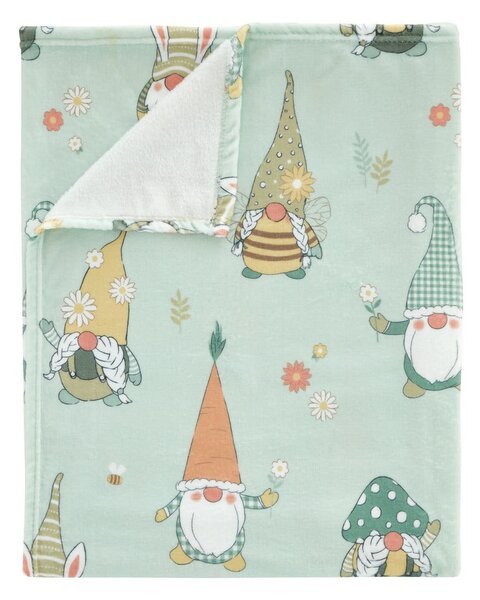 Coperta verde chiaro in micropile a tema pasquale 130x170 cm Spring Gonks – Catherine Lansfield