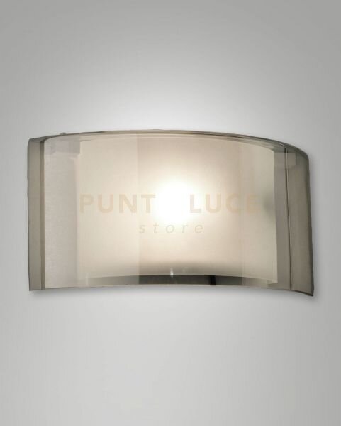 Alide applique fume' in vetro 1 luce attacco e27 ip20
